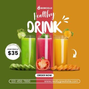 Colorfull Modern Healthy Drink Instagram Post