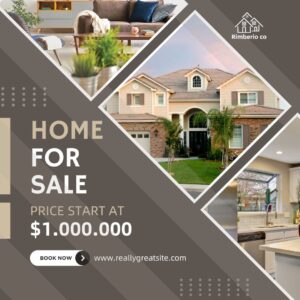 White And Brown Simple Home Sale Facebook Post